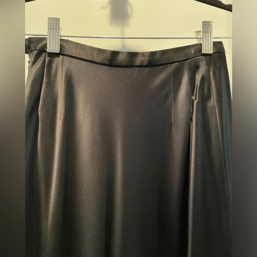 Ann Taylor Black Satin Maxi Skirt - Picture 7 of 15